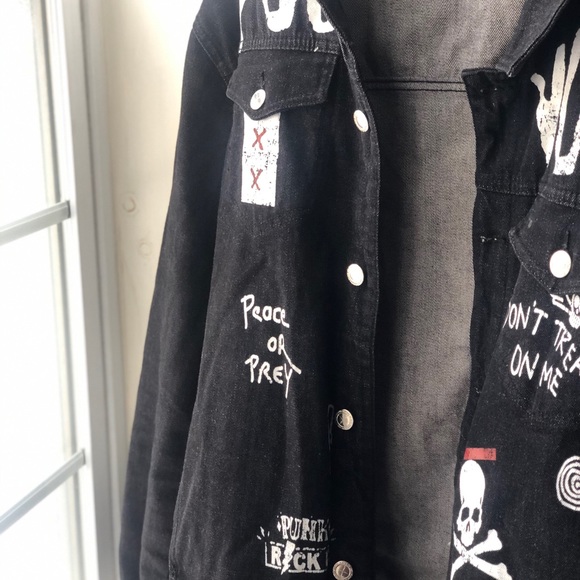 Black denim jacket - Picture 4 of 4